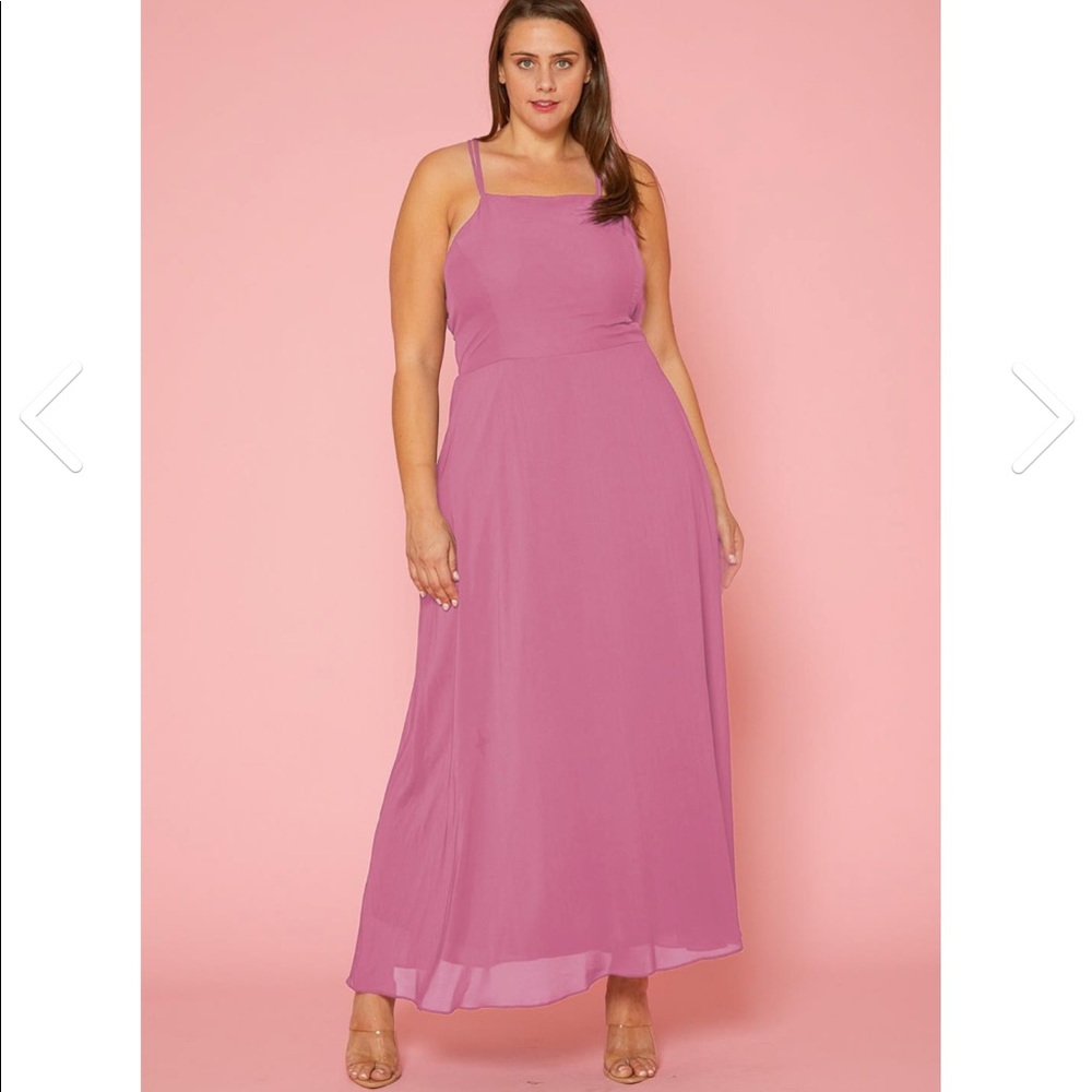 Asoph Plus Size Chiffon Maxi Dress 2X
